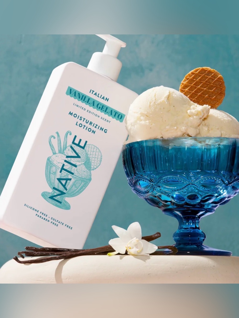 NEW Native Italian Vanilla Gelato 16.5 fl Oz Body / Hand Lotion Limited Edition